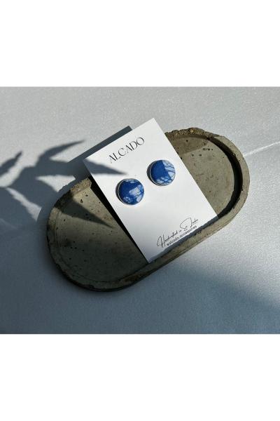 Cobalt Batik Studs ALC#44